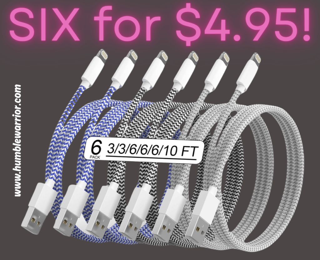 6-pack of Chargers for iPhones!